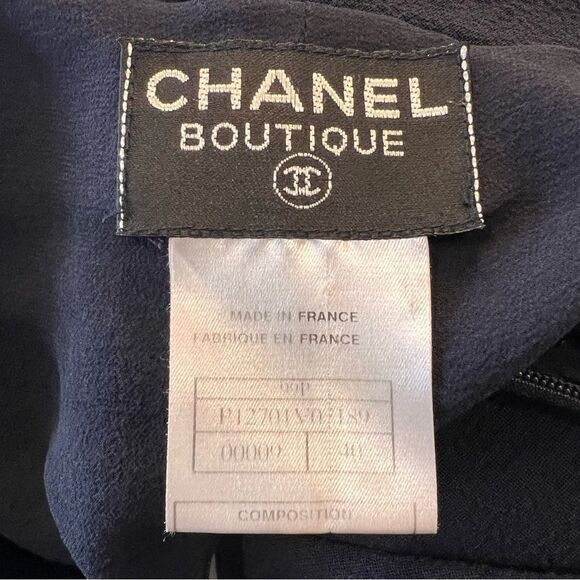 CHANEL Navy Back Cutout Dress - Picture 2 of 13